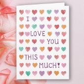 Carte Jolis cœurs à l'aquarelle pour la Saint-Valentin