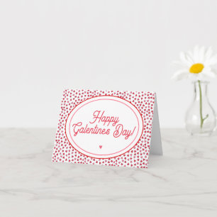 Carte Jolis cœurs rouges et roses - Joyeuse fête de Gale