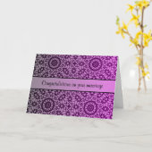 Carte Jolis congrats de mariage de gradient de (Fleur jaune)
