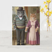 Carte Jolis grands-parents tigrés (Fleur jaune)