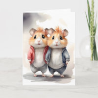 Jolis hamsters vestes meilleurs amis amis portrait