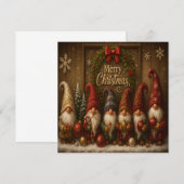 Carte Jolis nains de Noël joyeux (Devant / Derrière)