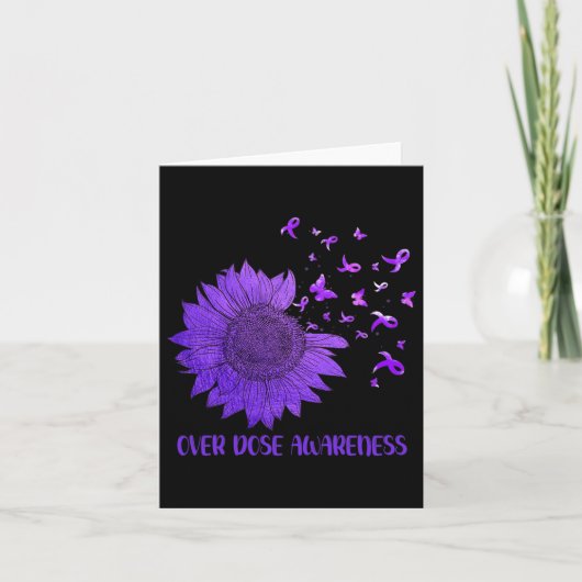 Carte Jolis Papillons Ruban Violet Daisy Overdose Awar (Devant)
