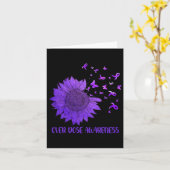 Carte Jolis Papillons Ruban Violet Daisy Overdose Awar (Fleur jaune)