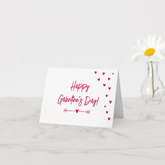 Carte Jolis petits cœurs roses - Joyeuse Saint-Valentin  (Petite plante)