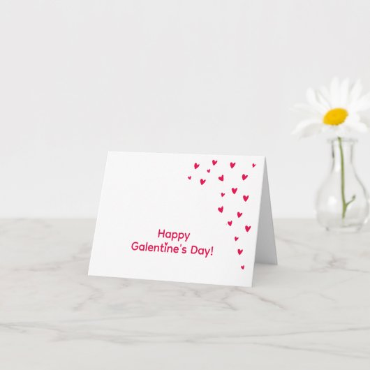 Carte Jolis petits coeurs rouges - Joyuse Galentine's Da (Petite plante)