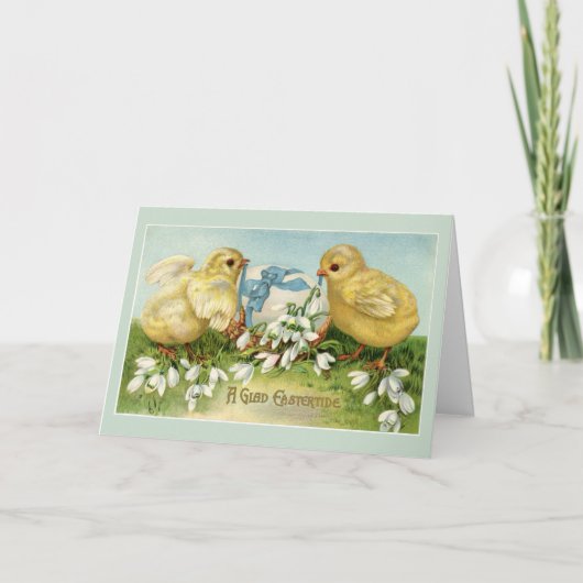 Carte Jolis poussins de Pâques vintage (Devant)