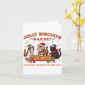 Carte Jolly Christmas Biscuits Bakery Baking Crew Xmas C (Fleur jaune)