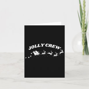 Carte Jolly Crew Drôle Noël Chemise Reindeers Sleigh