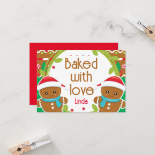 Carte Jolly Gingerbread Hommes Cuits Avec Amour