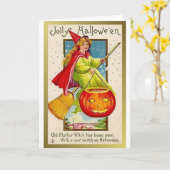 Carte Jolly Halloween (Fleur jaune)
