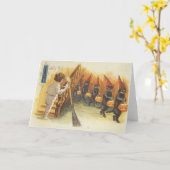 Carte Jolly Halloween Chats Trick ou Traiter (Fleur jaune)