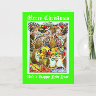 Carte Jolly Holly Christmas Prickles