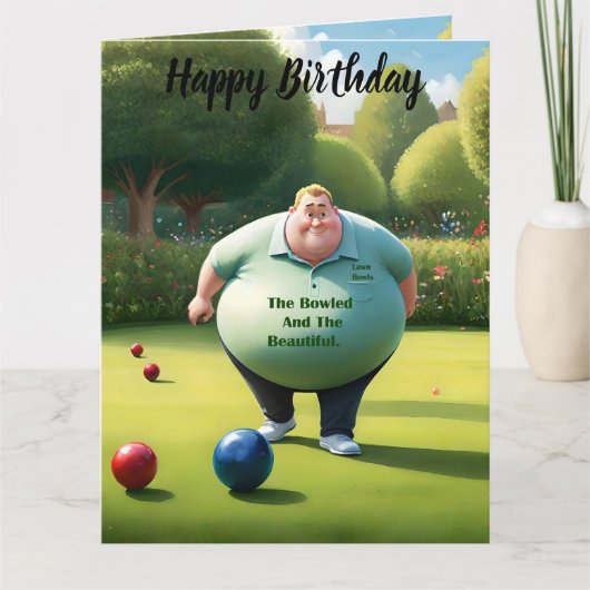 Carte Jolly Lawn Bowler Man, Big Birday Card (Devant)