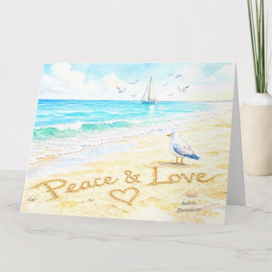 Carte Jon Seagull - Paix et Amour (Devant)