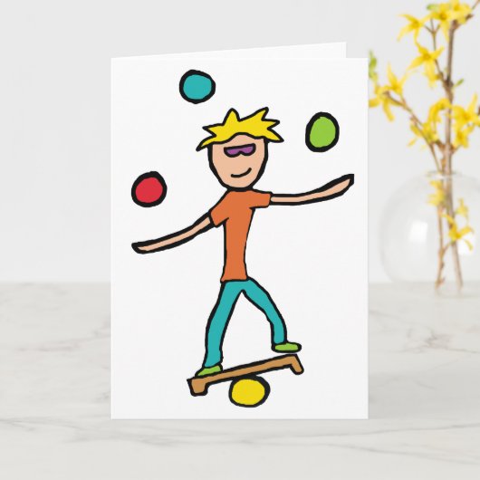 Carte Jonglage (Fleur jaune)