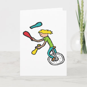 Carte Jongleur monocycliste