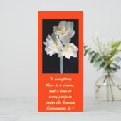 Carte Jonquil Flower - Ecclesiastes 3:1 (Debout devant)