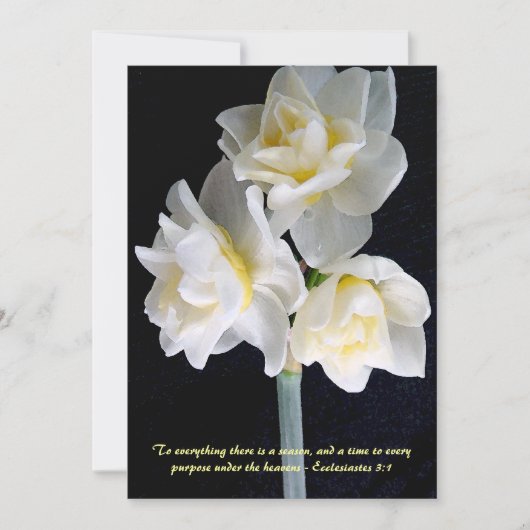 Carte Jonquil Flower - Ecclesiastes 3:1 (Devant)