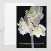 Carte Jonquil Flower - Ecclesiastes 3:1 (Devant / Derrière)