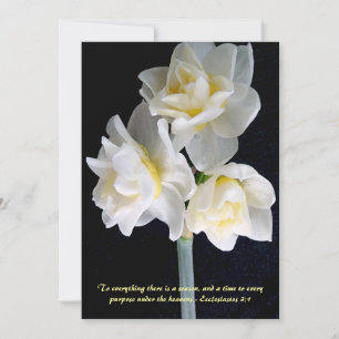 Carte Jonquil Flower - Ecclesiastes 3:1