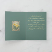 Carte Jonquille Fleur de Naissance de Mars en Fleur Disc (Intérieur)