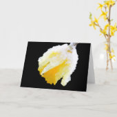 Carte Jonquille jaune couverte de neige début du printem (Fleur jaune)