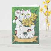 Carte Jonquille Neko (Fleur jaune)