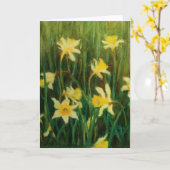 Carte "Jonquilles " (Fleur jaune)