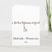 Carte Jonquilles - aquarelle (Dos)
