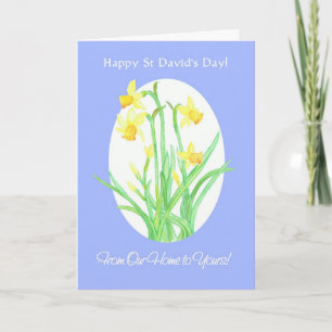 Carte Jonquilles du jour de St David, de notre maison au