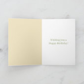 Carte Jonquilles Fleuries Anniversaire Blanc Jaune (Intérieur)