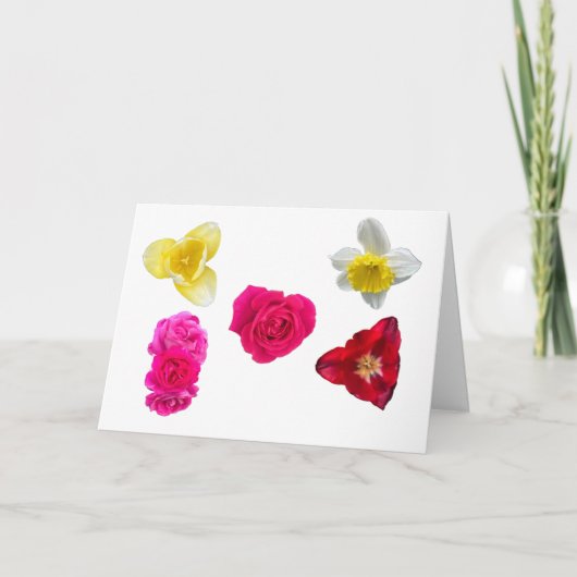 Carte Jonquilles, Tulipes et Roses (Devant)