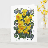 Carte Jonquils Blank Greeting Card (Fleur jaune)
