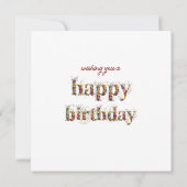 Carte Josephine avec de petits lapins Joyeux Anniversair (Dos)