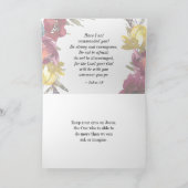 Carte Joshua 1:9 Be Strong and Courageous Floral Wreath (Intérieur)
