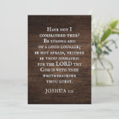Carte Joshua 1:9 Inspiration Bible Verse Card (Debout devant)