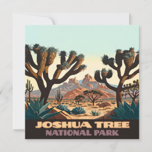 Carte Joshua Tree National Park California Desert Retro
