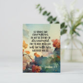 Carte Josué 1:9 Soyez forte et courageuse Bible Flat (Debout devant)