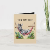 Carte Jote bébé zèbre ajouter un message (Devant)