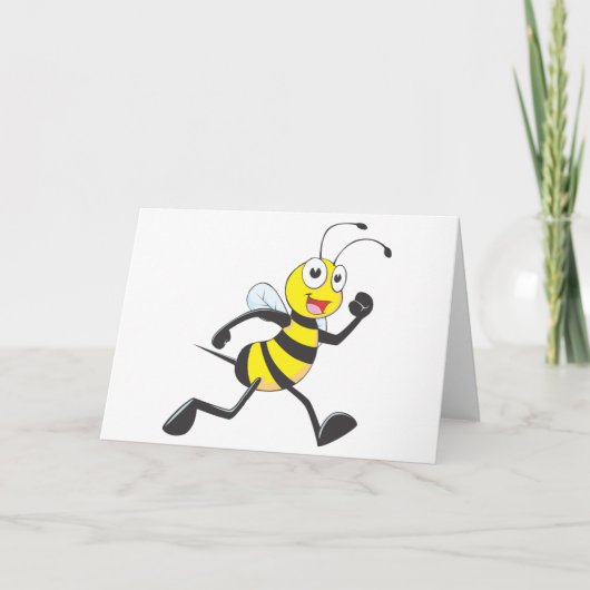 Carte Jote Bee Cartoon Running Jogging Chemise de marche (Devant)