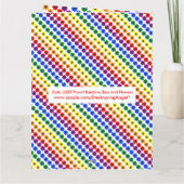 Carte Jote LGBT Bee Fier Arc-en-ciel et Fleurs Anniversa (Dos)