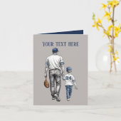 Carte Jote Père Fils de baseball ajouter un message (Fleur jaune)