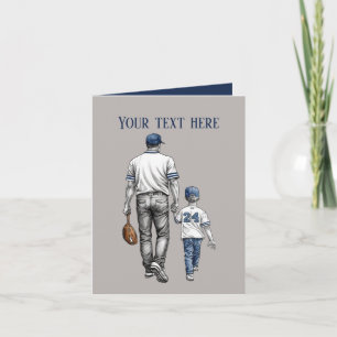 Carte Jote Père Fils de baseball ajouter un message