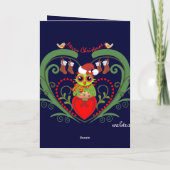 Carte Jote Père Noël Owl Holidays avec texte (Dos)