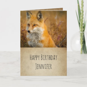 Carte Jote Red Fox Wilderness Nature Photo Anniversaire