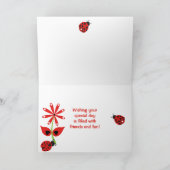 Carte Jote Red Ladybug Girl Anniversaire (Intérieur)