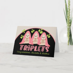 Carte Jote Sloth Trois Filles Nouveau Triplet Baby