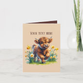 Carte Jote vache Highland ajouter un message (Devant)