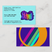 Carte jouante au golf de cartes de visite de (Devant / Derrière)